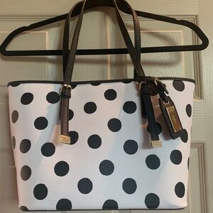 Aldo Black/White Tote Handbag